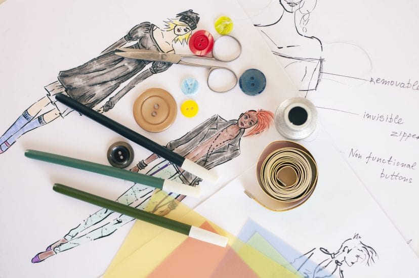 Fashion designer drawings